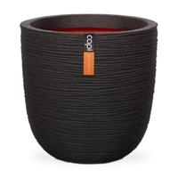 Capi Pot Bol Rib NL 35x34 cm - Zwart - thumbnail