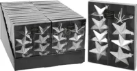 Kerstornament Sterren Zilver 8st - thumbnail