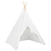 VidaXL Kindertipitent met tas 120x120x150 cm peachskin wit - thumbnail