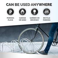 Steun voor fietsen Dunlop Bodem 4 plaatsen 27 x 100 x 32,5 cm Staal - thumbnail