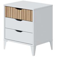 Nachtkastje Forés Wit Natuurlijk 40 X 33 X 50 cm - thumbnail