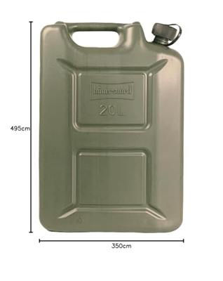 Hunersdorff Brandstofjerrycan | inhoud 20 l | olijfgroen HDPe | L350xB165xH495mm | 1 stuk - 802000 - 802000 - thumbnail