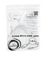Gembird Micro-USB 2.0 Cable AM-MBM5P Spiral 1.5 USB-kabel 0,6 m USB A Micro-USB B Zwart - thumbnail