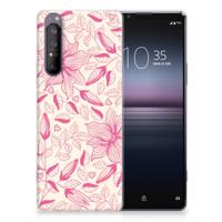 Sony Xperia 1 II TPU Case Pink Flowers - thumbnail