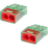 2-Polige Lasklem Rood 0.2-2.5 mm² - Set van 2 Stuks - thumbnail