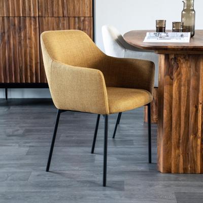 Eleonora Eetkamerstoel 'Paul' kleur Mosterdgeel Eleonora Eetkamerstoel 'Paul' kleur Mosterdgeel