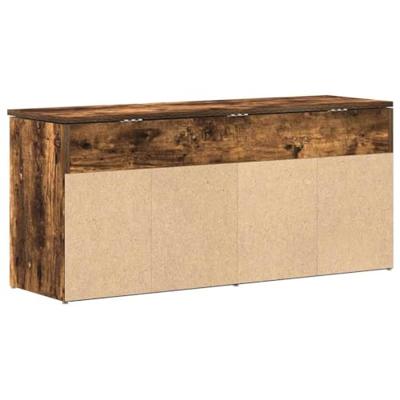 Schoenenbank 102x30,5x45 cm bewerkt hout gerookt eikenkleurig