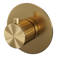 Brauer Stripe losse inbouwthermostaat met in- en afbouwdelen goud geborsteld PVD - thumbnail