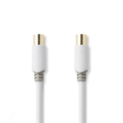 Coaxkabel 100 dB | IEC (Coax) Male - IEC (Coax) Female | 1,0 m | Wit