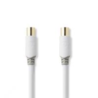 Coaxkabel 100 dB | IEC (Coax) Male - IEC (Coax) Female | 1,0 m | Wit - thumbnail