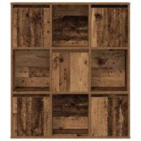 Boekenkast 89x24x101,5 cm bewerkt hout oud houtkleurig - thumbnail