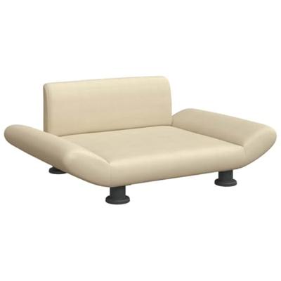 VidaXL Hondenmand 70x45x28 cm stof crèmekleurig