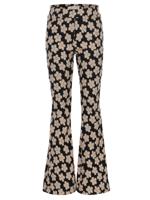 LOOXS Little winter flare broek meisjes - zwart - bloemenveld - thumbnail