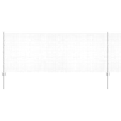 VidaXL Hek met paal zilver 0,8 x 50 m staal