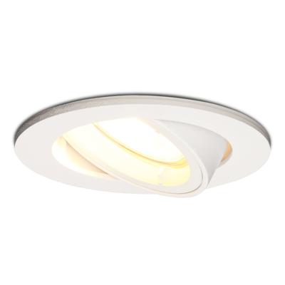 Dublin LED inbouwspot - 4 Watt 345 lumen - 2700K Warm wit - GU10 - Dimbaar - Rond - Kantelbaar - IP20 voor binnen - Wit