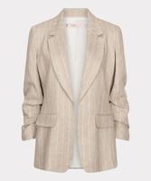 Esqualo Blazer Linen Stripe | Sand - thumbnail