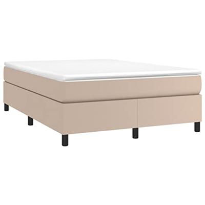 Boxspring bed kunstleer cappuccinokleurig 140x200 cm