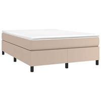 Boxspring bed kunstleer cappuccinokleurig 140x200 cm - thumbnail