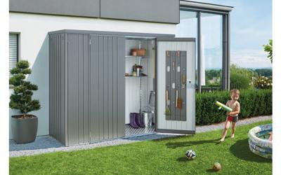 Biohort metalen tuinkast 230 zilver 227x83x182,5 cm