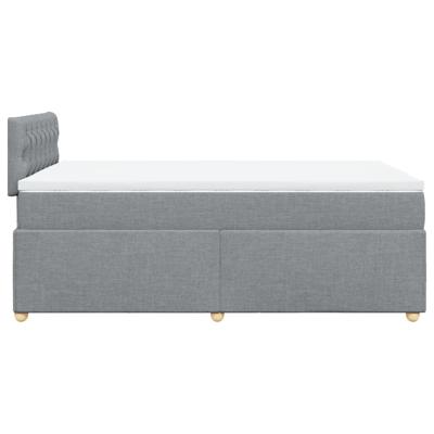 Boxspring met matras stof lichtgrijs 140x190 cm - thumbnail