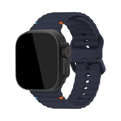 Mobilize Silicon Watch Band - Buckle - for Apple 42/44/45/49mm - Blue