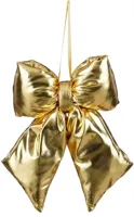 Mica Decorations kunststof kerst ornament strik 29cm goud - thumbnail