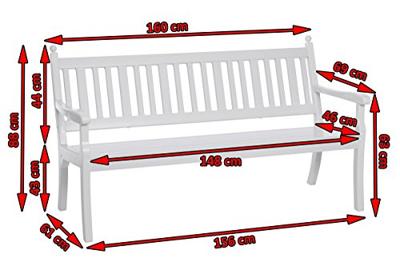 Blome Hohenzollern 63001 Tuinbank Kunststof Wit