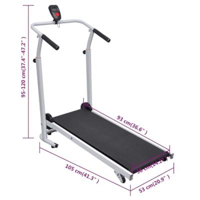 VidaXL Mini-loopband inklapbaar 93x36 cm zwart