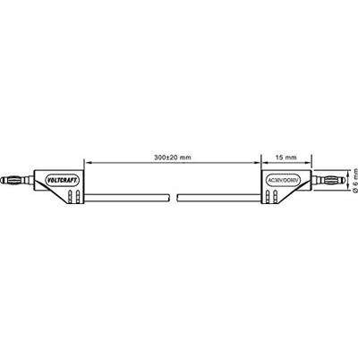 VOLTCRAFT MSB-200 Meetsnoer Banaanstekker 2 mm Banaanstekker 2 mm 30.00 cm Groen 1 stuk(s)
