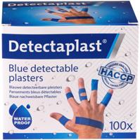 Waterafstotende blauwe pleister Detectaplast assorti 100 stuks - thumbnail