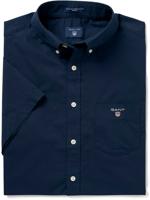 GANT Heren Overhemd Navy Poplin Korte Mouwen Button Down Regular Fit - thumbnail