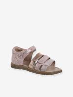 Leren sandalen voor kinderen met gesloten hiel, kleuterschoolcollectie veel roze - thumbnail