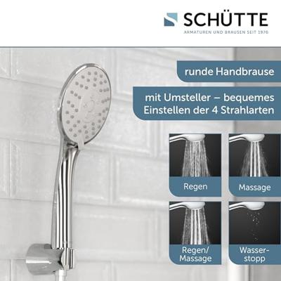 Schutte NAPOLI handdouche | 3 functies | chroom 60740