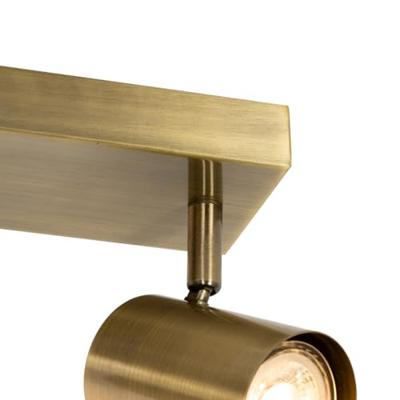QAZQA Moderne plafondlamp brons 3-lichts verstelbaar rechthoekig -