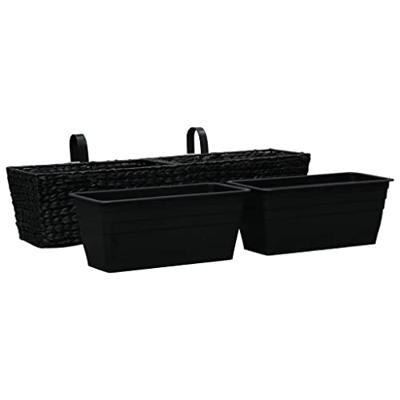 VidaXL Plantenbakken 2 st waterhyacint zwart VidaXL Plantenbakken 2 st waterhyacint zwart