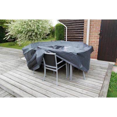 Nature tuinmeubelafdekhoes voor ronde tafel en stoelen afdekking (grijs, 6030601)