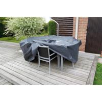 Nature tuinmeubelafdekhoes voor ronde tafel en stoelen afdekking (grijs, 6030601) - thumbnail
