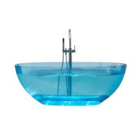 Best Design Vrijstaand Ligbad 170x78x56 cm Resin Transparant Blauw - thumbnail