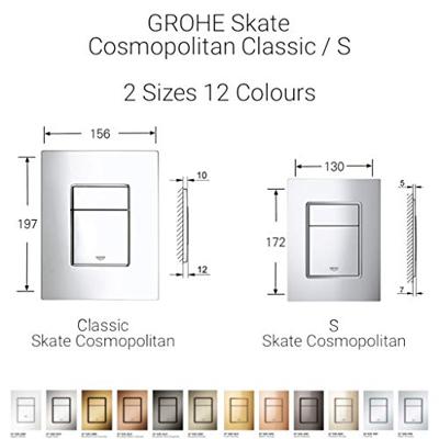 Bedieningsplaat Grohe Skate Cosmopolitan S WC DF 13x17,2cm MatChroom