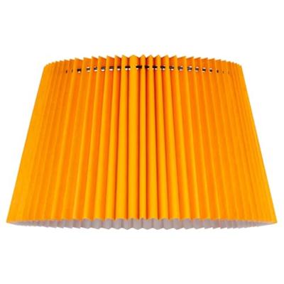 Papieren Gevouwen Lampenkap - Conisch - Oranje - ø40 x 24 cm - E27 fitting - Voor Staande Lamp - Ontworpen voor woonkamer en eetkamer