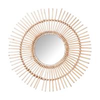 Zonnespiegel met rotan rand - ø55 cm - thumbnail