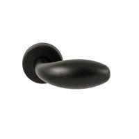 Hardbrass Knopkruk Golf op rond rozet - zwart - thumbnail