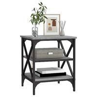 Bijzettafel 40x42x50 cm bewerkt hout grijs sonoma eikenkleurig - thumbnail