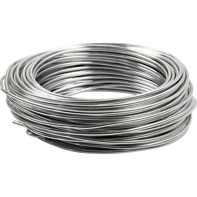 Creativ Company Alu draad, rond, dikte 3 mm, zilver, 29 m/ 1 rol - thumbnail