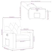 Fauteuil verstelbaar elektrisch kunstleer cappuccinokleurig - thumbnail