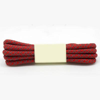 Reflecterende schoenveters Round sneakers schoenveters kinderen volwassen outdoor Sportschoen veters lengte: 140cm (Bright Red)