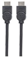 Manhattan 355308 HDMI-kabel HDMI Aansluitkabel HDMI-A-stekker, HDMI-A-stekker 1.50 m Zwart 4K UHD - thumbnail