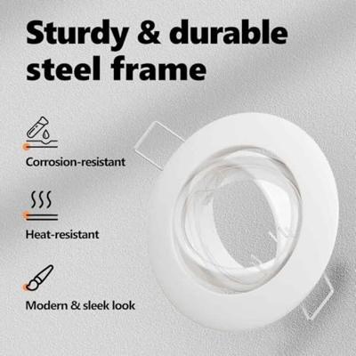 VidaXL Spotje 6 pcs wit 9 x 9 x 2.5 cm metaal