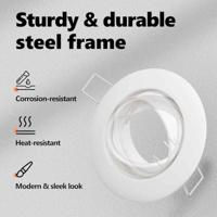 VidaXL Spotje 6 pcs wit 9 x 9 x 2.5 cm metaal - thumbnail