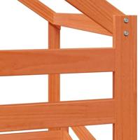 Stapelbed met dak massief grenenhout wasbruin 75x190 cm - thumbnail